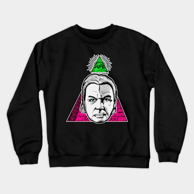 David Icke ∆∆∆∆ Pyramid Conspiracy Theorist Design Crewneck Sweatshirt by CultOfRomance